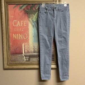 White House Black Market Women's The Skinny Mid Rise Jeans in Slate Blue